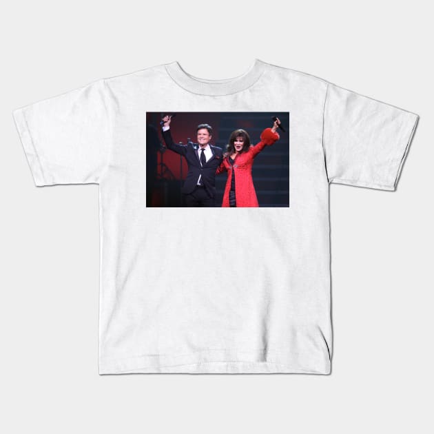 Donny and Marie Osmond Photograph Kids T-Shirt by Concert Photos